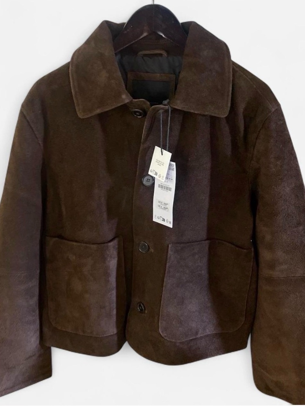 Leather brown suede jacket Size M #suede #outerwear